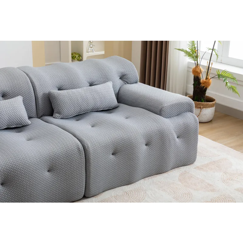 Large Size 2 Seater Sofa, Pure Foam Comfy Sofa Couch, Modern Lounge Sofa For Living Room, Apartment 