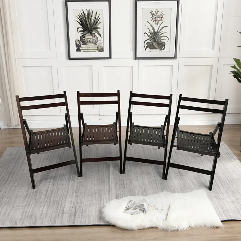 Folding Special Event Chairs, Foldable Style (Set of 4) - Cherry
