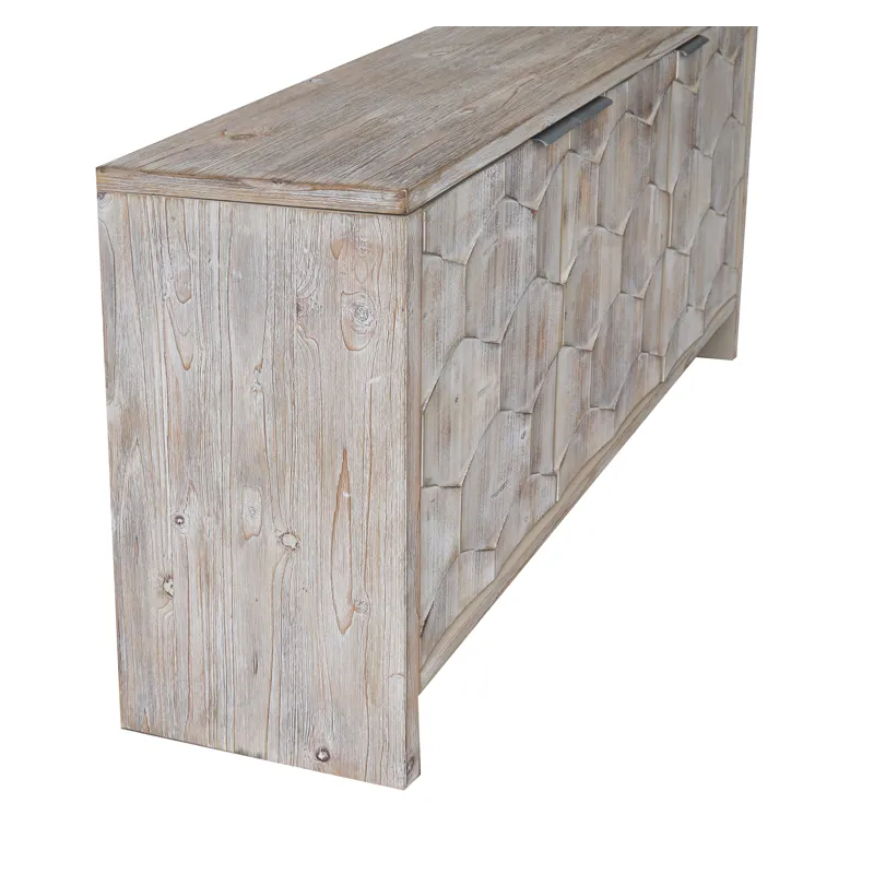 Accent Cabinet Farmhouse Style 3 Door Wooden Cabinet Sideboard Buffet Server Cabinet Storage Cabinet