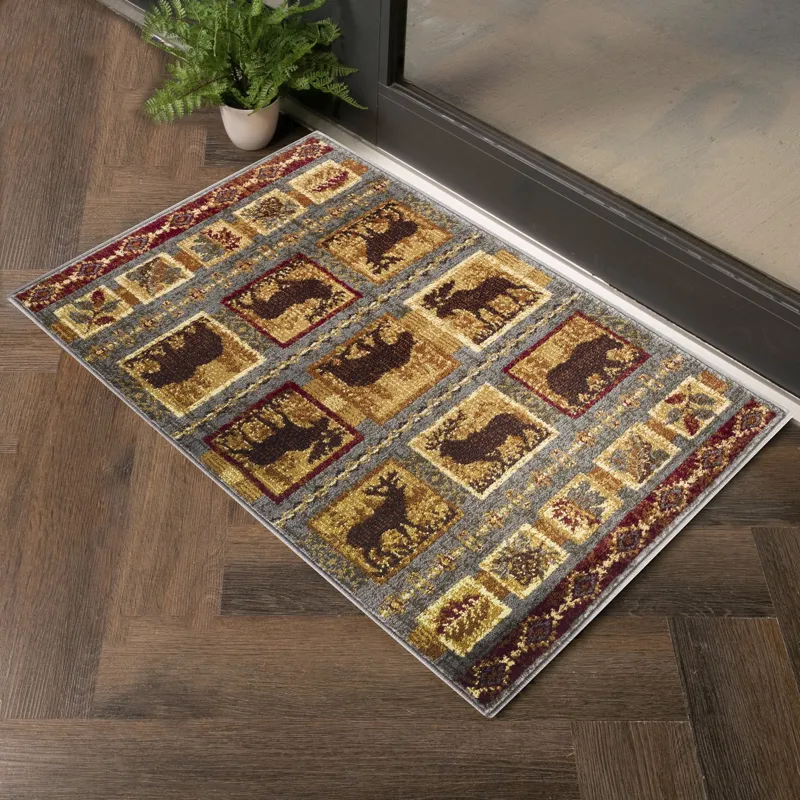 Nature\'s Nest - GC_CBL3004 Multi 5\' x 7\' Lodge Area Rug