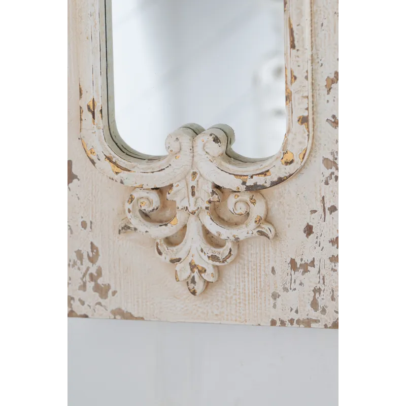 Full Length Mirror With Solid Wood Frame, Floor Mirror For Living Room Bedroom Entryway - White
