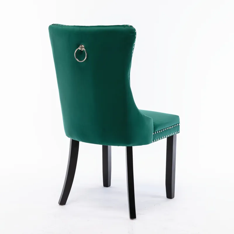 Nikki - Modern, High-End Tufted Solid Wood Contemporary Velvet Upholstered Dining Chair With Wood Le