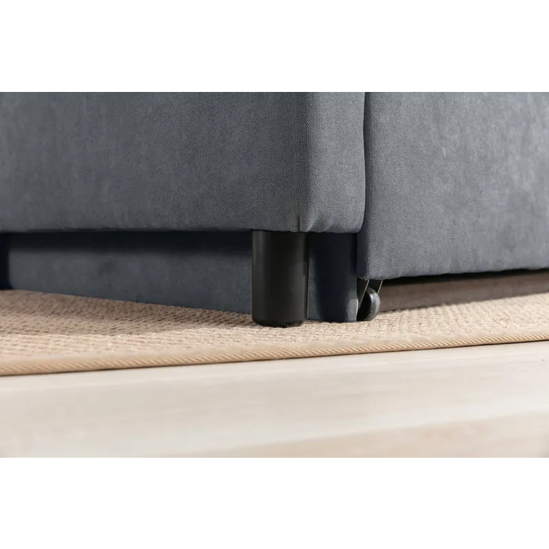 Hannah - Woven Convertible Armchair - Dark Gray