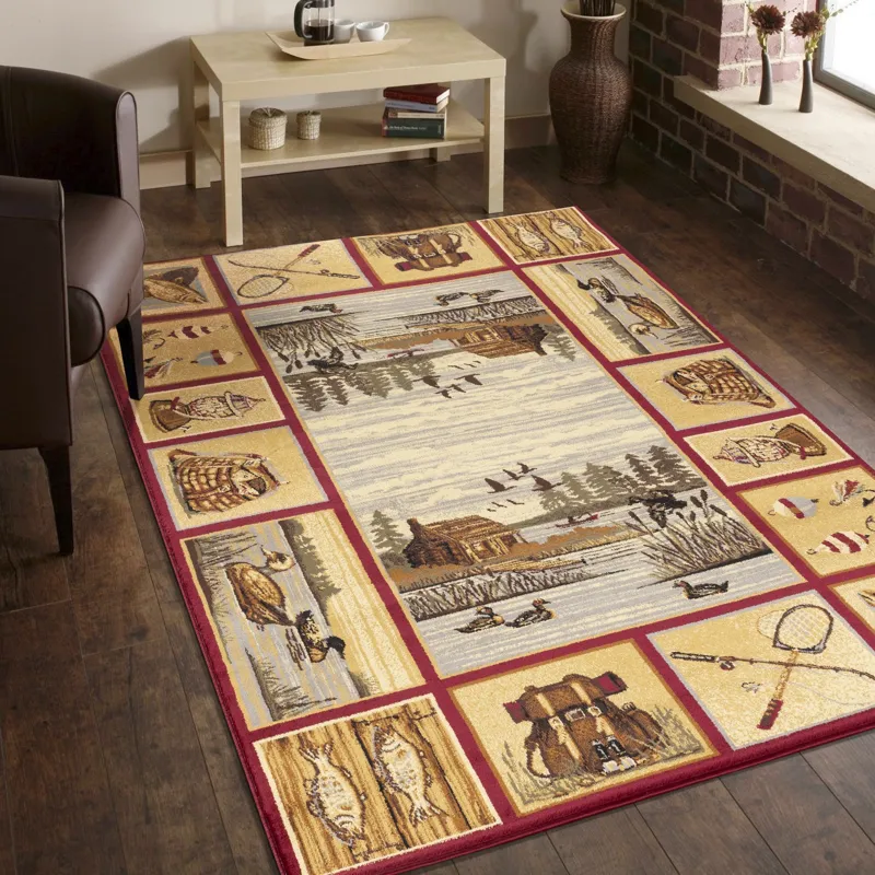 Nature\'s Nest - GC_CBL3003 Multi 2\' x 3\' Lodge Area Rug