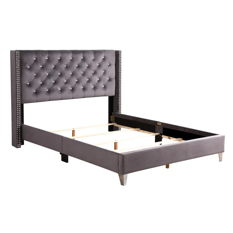 Julie - G1920-FB-UP Full Upholstered Bed - Gray