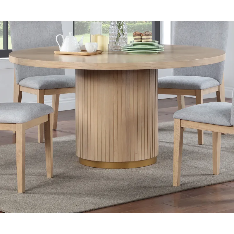 Caspian - Wide Dining Table - Oak Finish