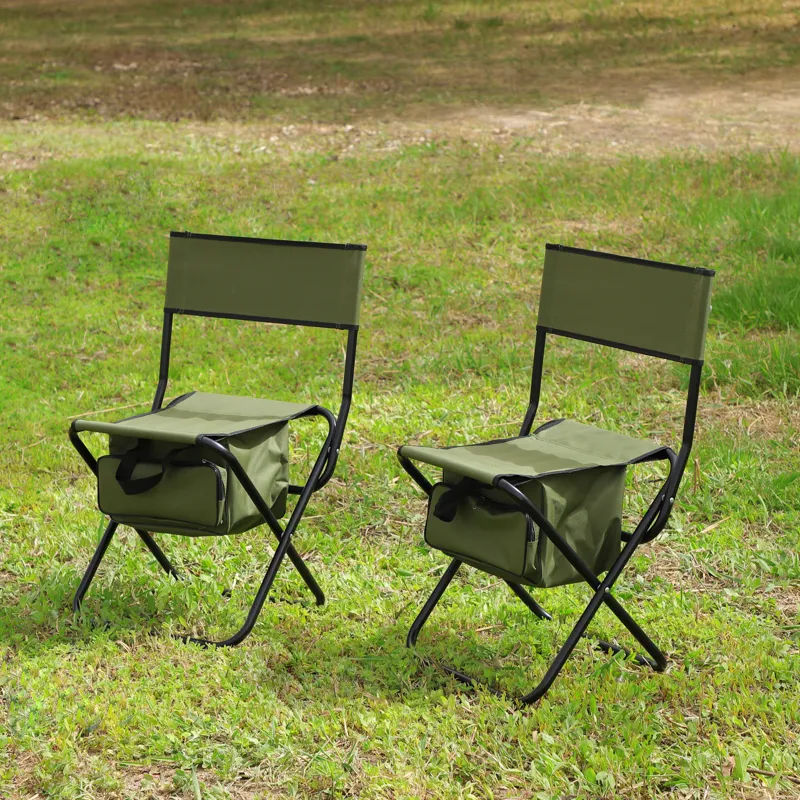 Folding Outdoor Chairs With Storage Bag, Portable Chair For Indoor, Outdoor Camping, Picnics And Fis