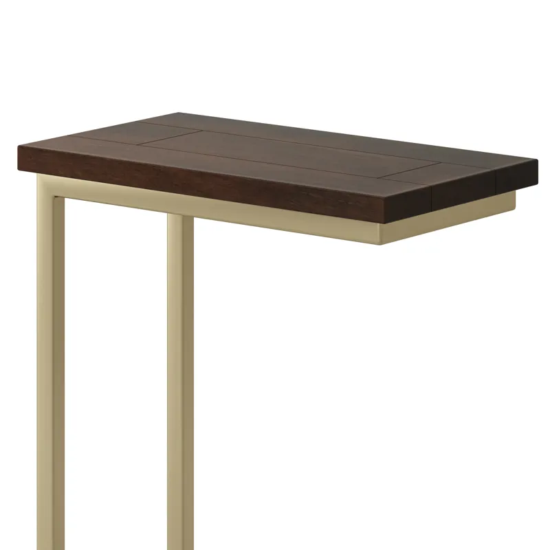 Skyler - C Side Table - Dark Brown / Gold