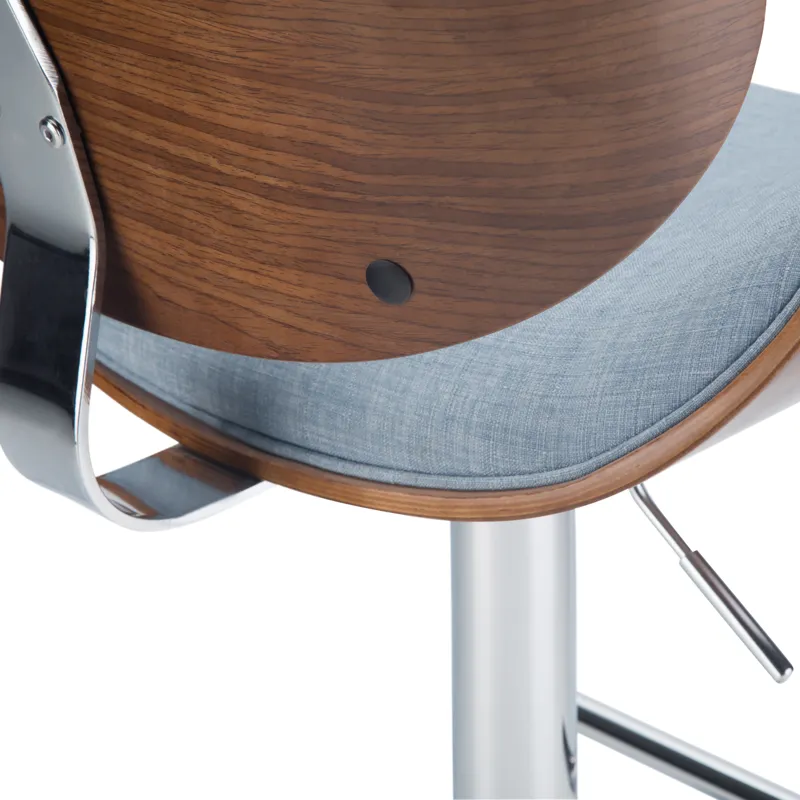 Marana - Bentwood Adjustable Swivel Bar Stool - Denim Blue