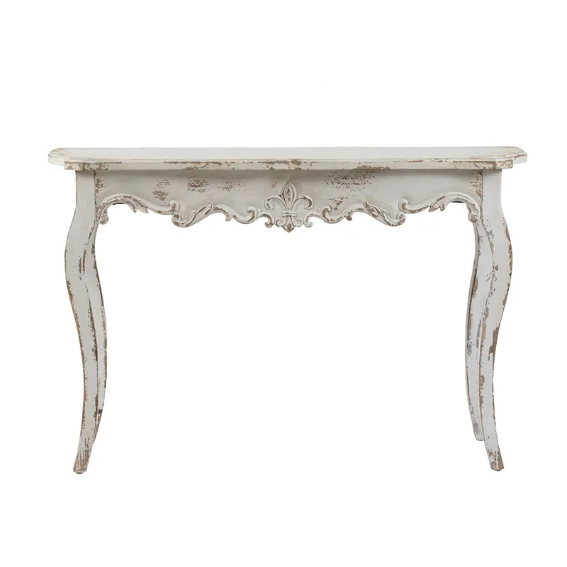 Saison Slimline Console Table, For Hallway Living Room Bedroom - Whitewash