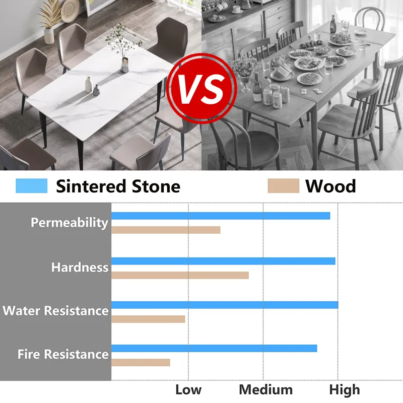 63\" Modern Artificial Stone White Straight Edge Black Metal Leg Dining Table, 6 People - White / Bl