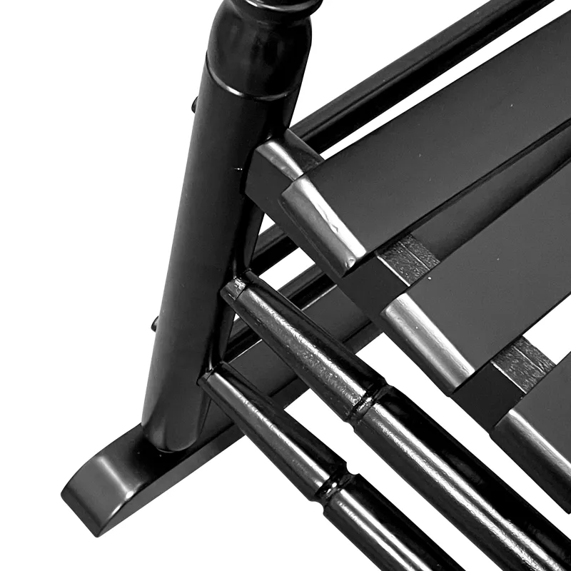 Balcony Porch Adult Rocking Wood Chair - Black