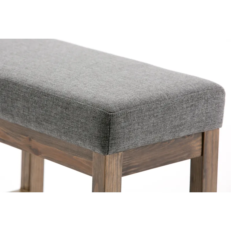 Milltown - Footstool Small Ottoman Bench - Grey
