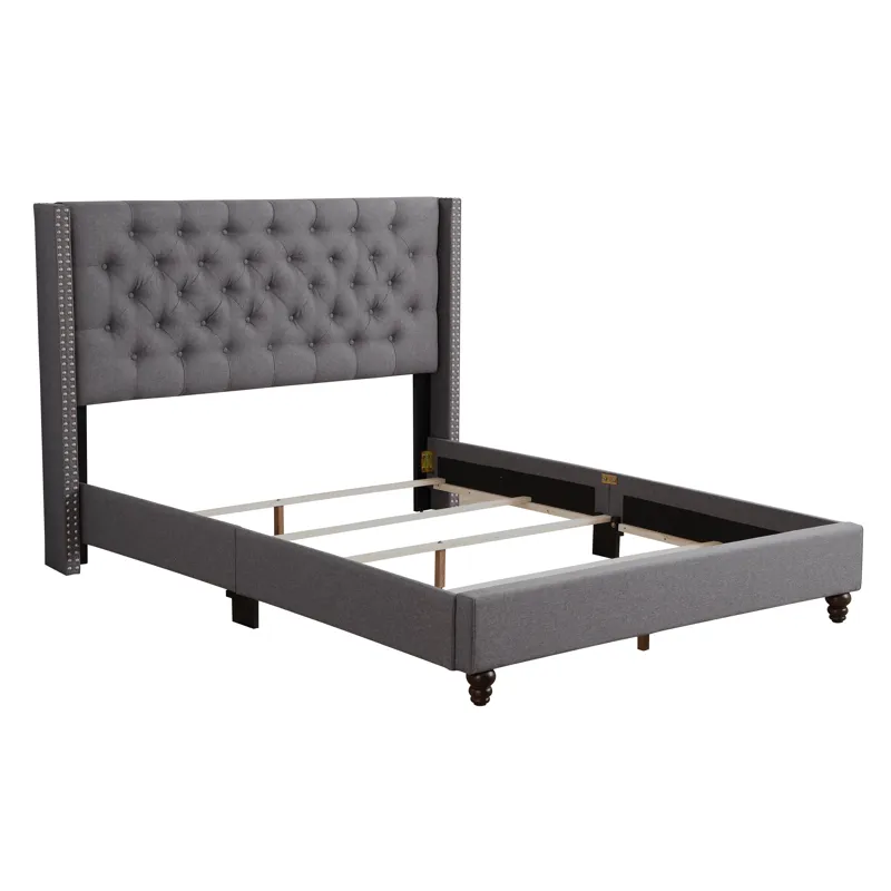 Julie - G1904-FB-UP Full Upholstered Bed - Gray