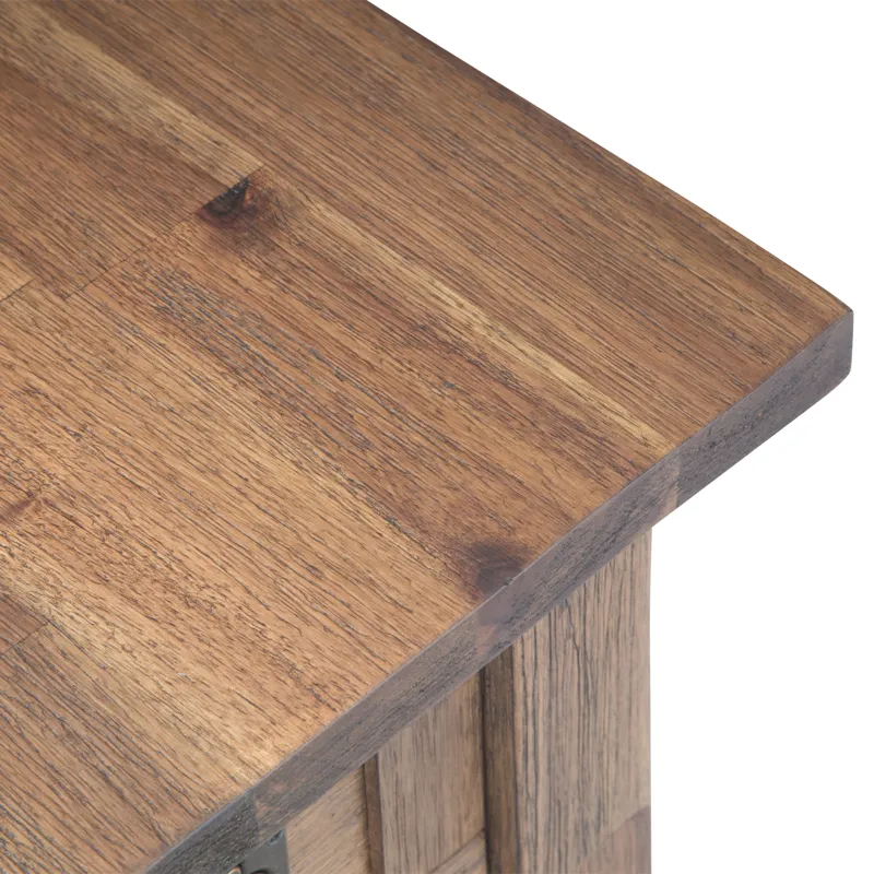 Monroe - Narrow Side Table - Rustic Natural Aged Brown