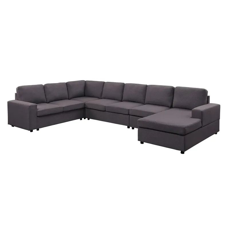 Tifton - Modular Sectional Sofa With Reversible Chaise - Dark Gray Linen