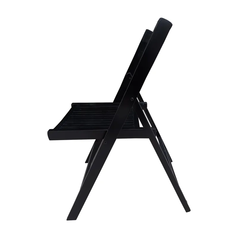Folding Special Event Chairs, Foldable Style (Set of 4) - Black