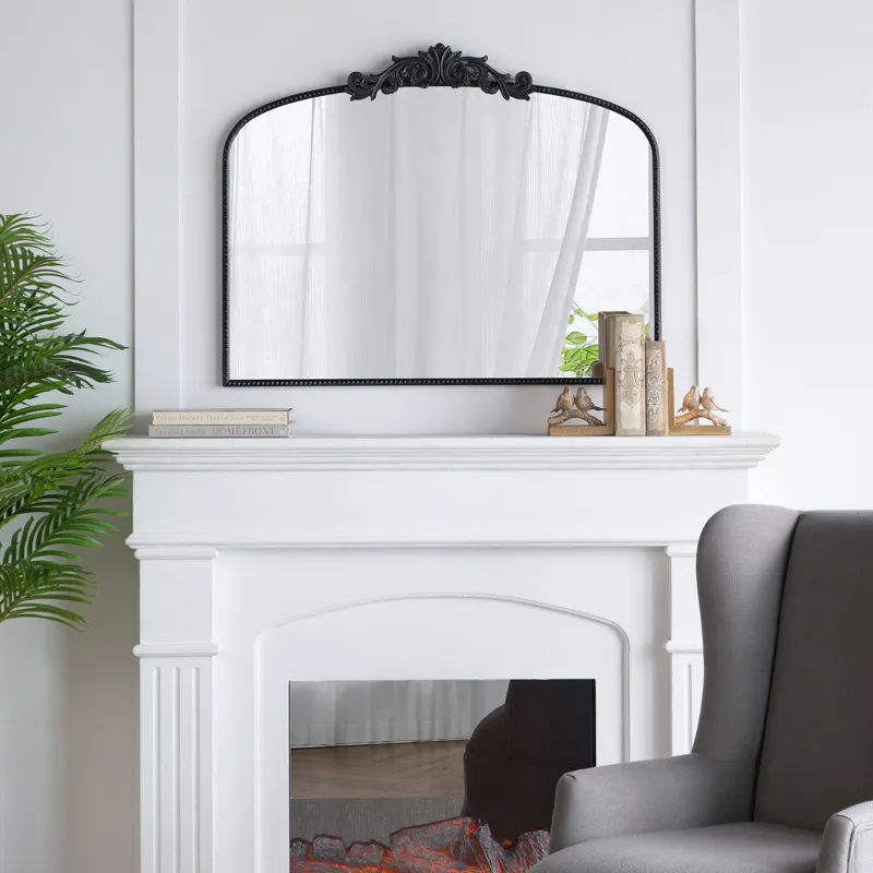 Classic Design Large Arch Mirror And Baroque Inspired Frame For Living Room Bathrrom Enterway Consol