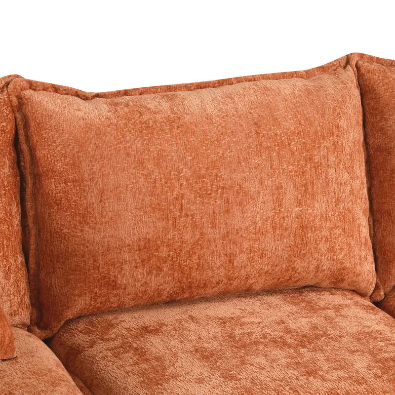 Convertible Sofa Bed Sectional Sofa Sleeper L-Shaped Sofa With A Storage Ottoman, Two Pillows, Two P