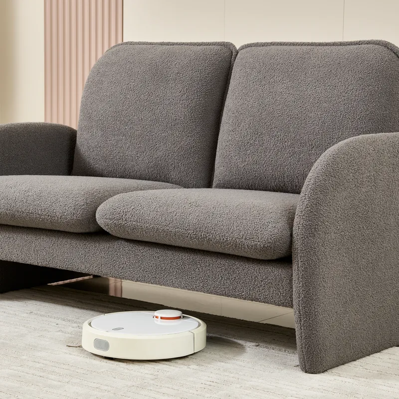 Loveseat Sofa Small Couch For Living Room, Sherpa Fabric Upholstered Loveseat Sofa Couch, Small Love