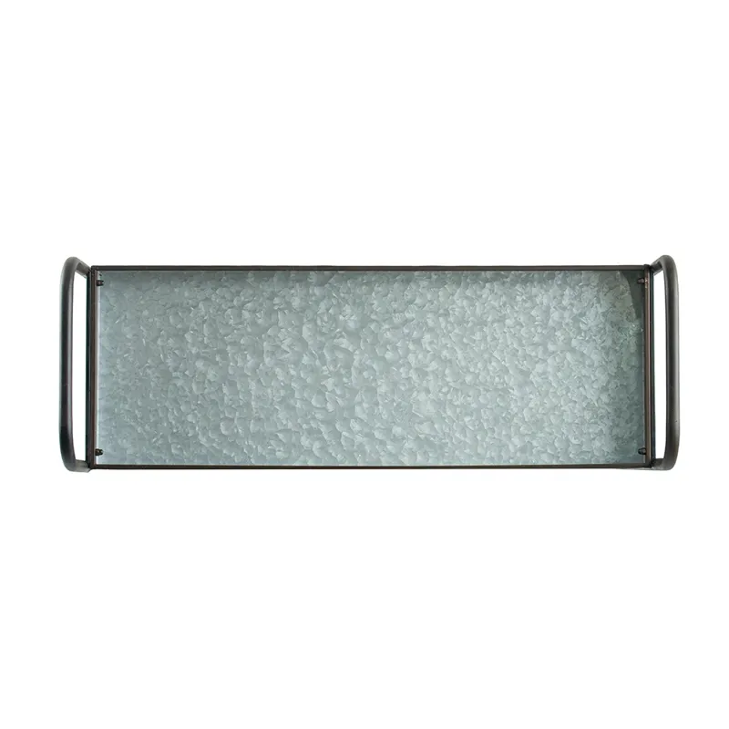 Homestead Galvanized Shelf Display 3 Tier - Metallic Gray