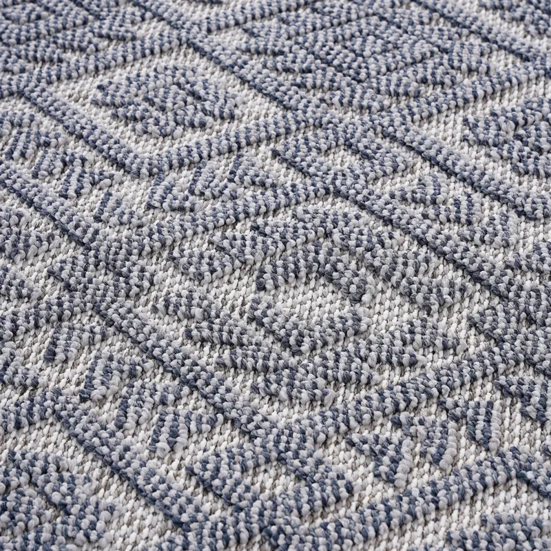 6\' x 9\' Traditional Indoor / Outdoor Area Rug - White / Gray