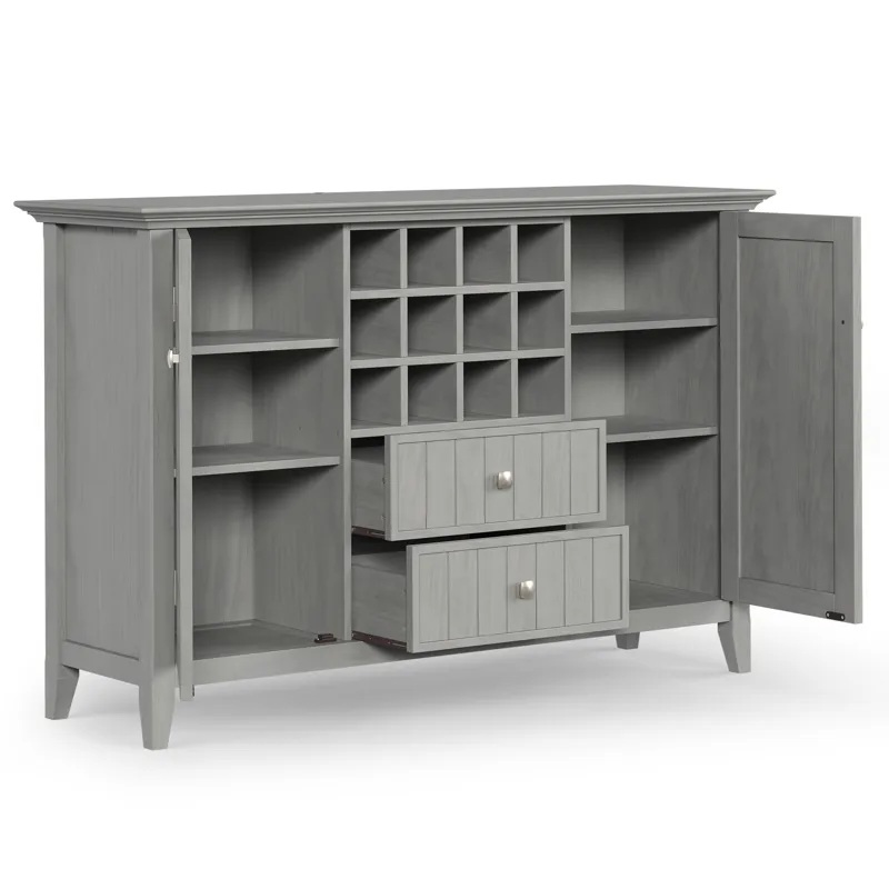 Bedford - Sideboard Buffet and Wine Rack - Fog Grey