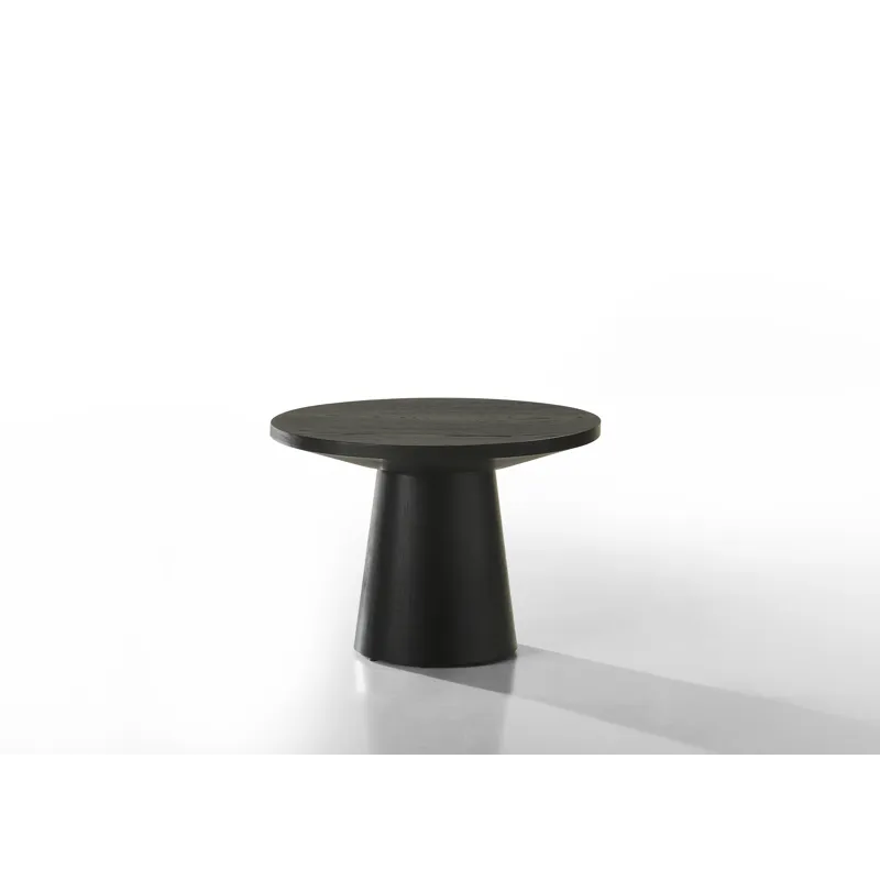 Jasper - Round End Table - Ebony Black