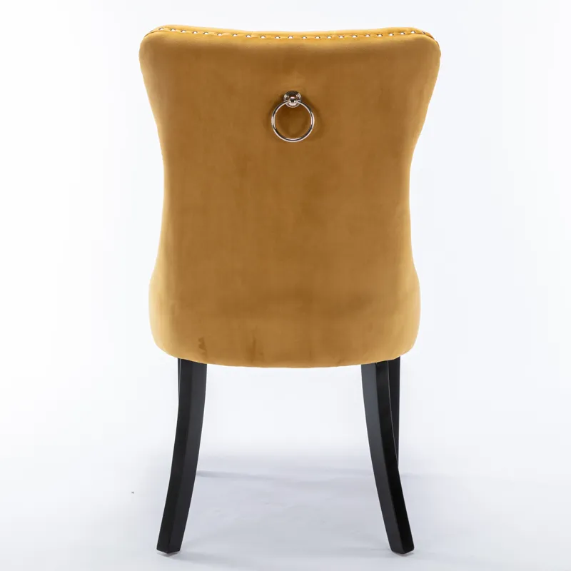 Nikki - Modern, High-End Tufted Solid Wood Contemporary Velvet Upholstered Dining Chair With Wood Le