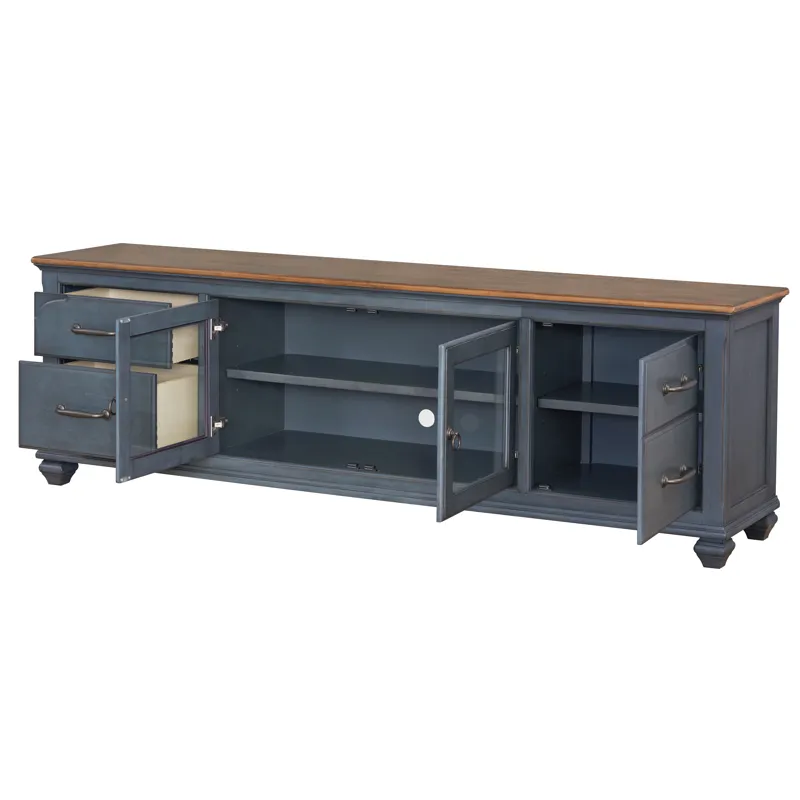 Americana - 84\" TV Stand - Corduroy Blue