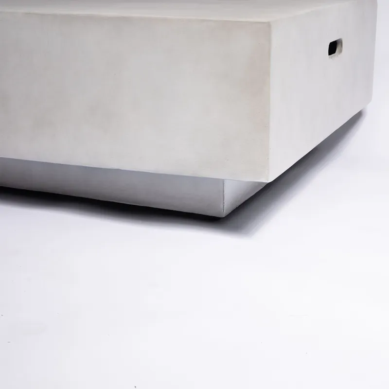 60\" Concrete Fire Pit Table - Light Gray