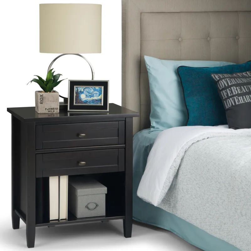 Warm Shaker - Bedside Table - Hickory Brown