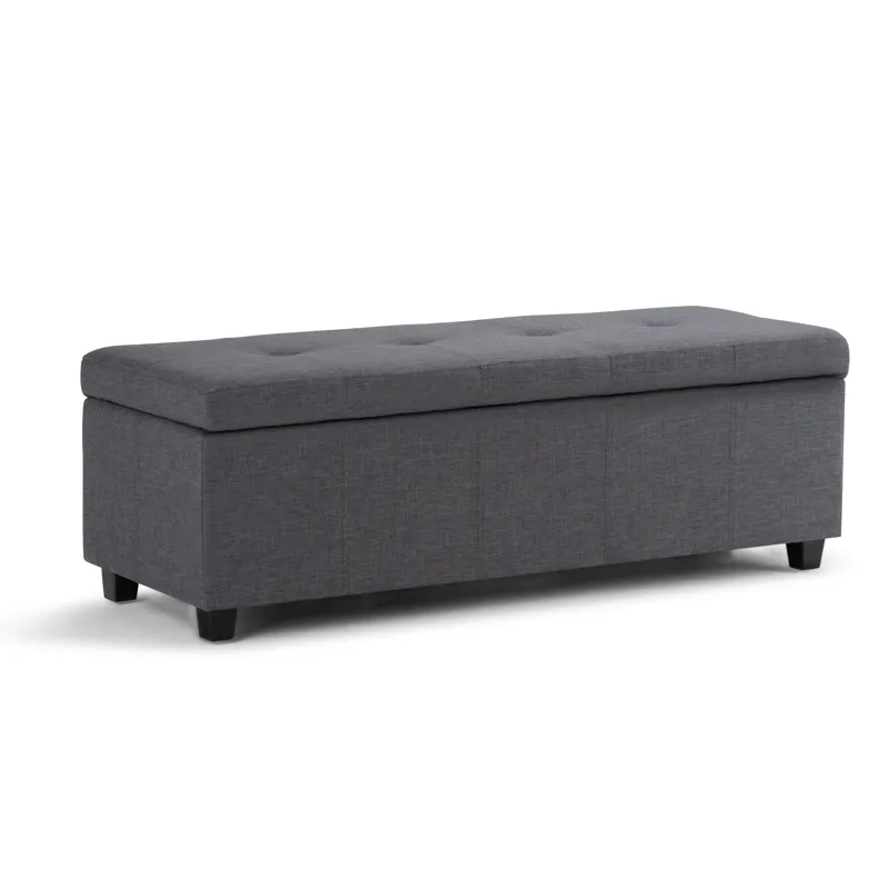 Castleford - Storage Ottoman - Slate Grey