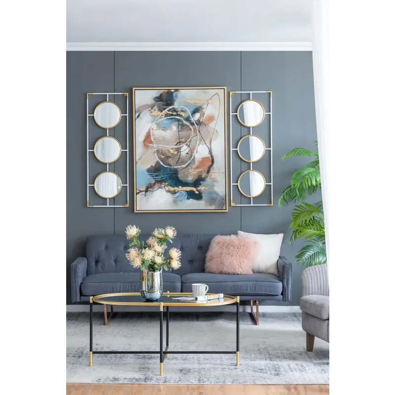 Frame With Mirror - Gold / White