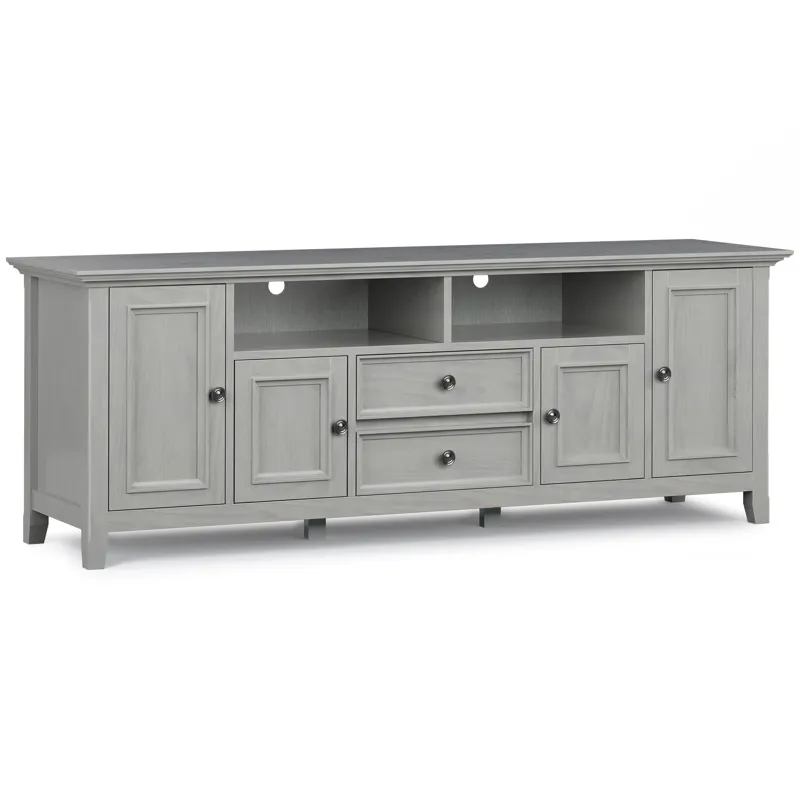 Amherst - 72\" Wide TV Media Stand - Fog Grey