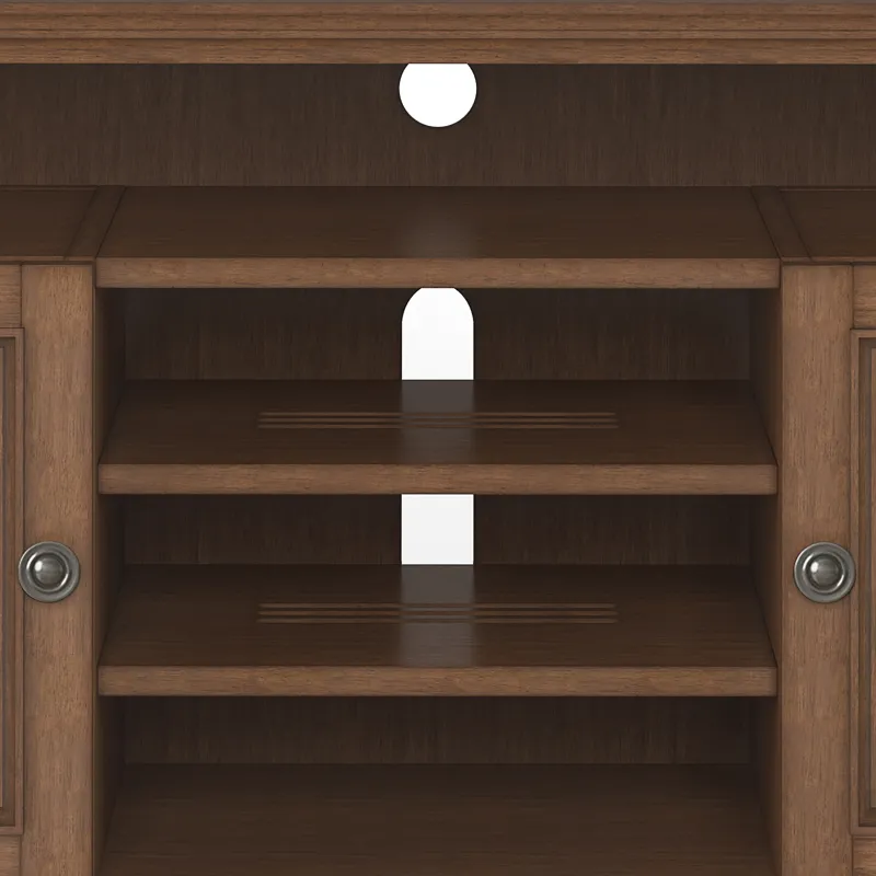 Amherst - TV Media Stand - Rustic Natural Aged Brown