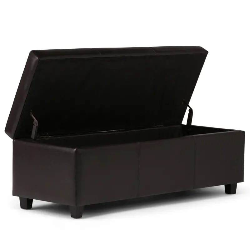 Avalon - Storage Ottoman Bench - Tanners Brown