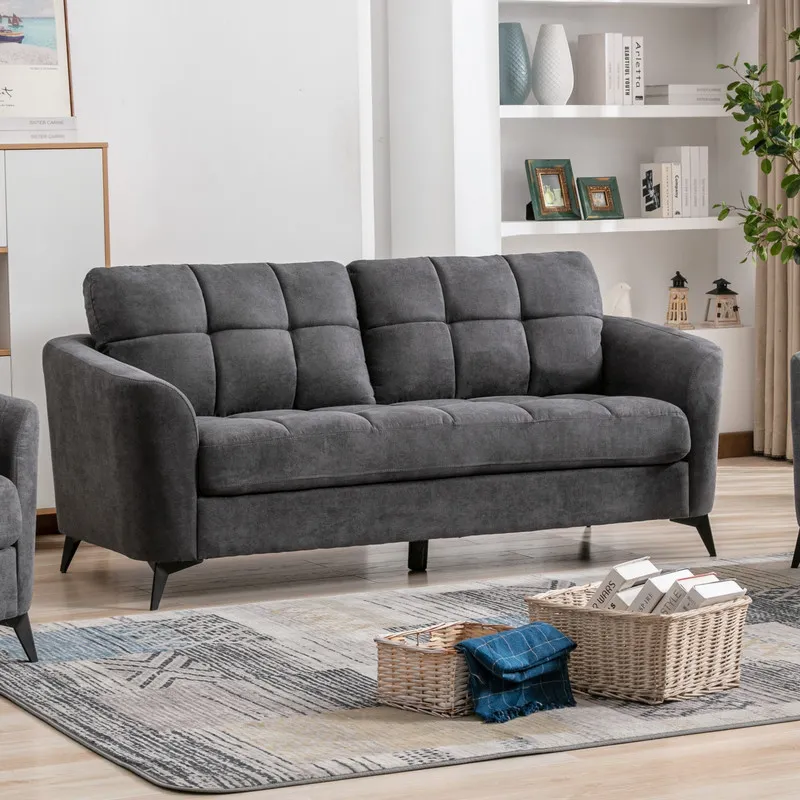 Callie - Woven Fabric Sofa - Gray