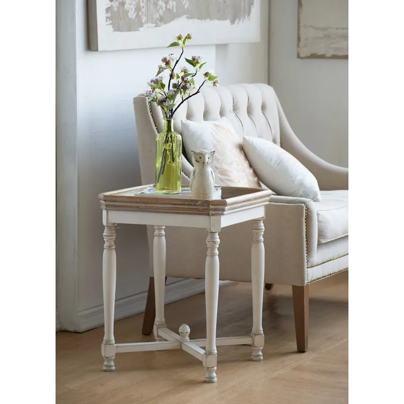 Square Alcott Side Table - White