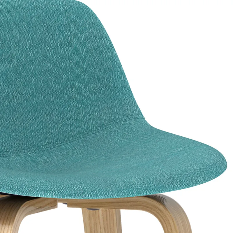 Randolph - Bentwood Counter Height Stool (Set of 2) - Aqua Blue / Light Brown