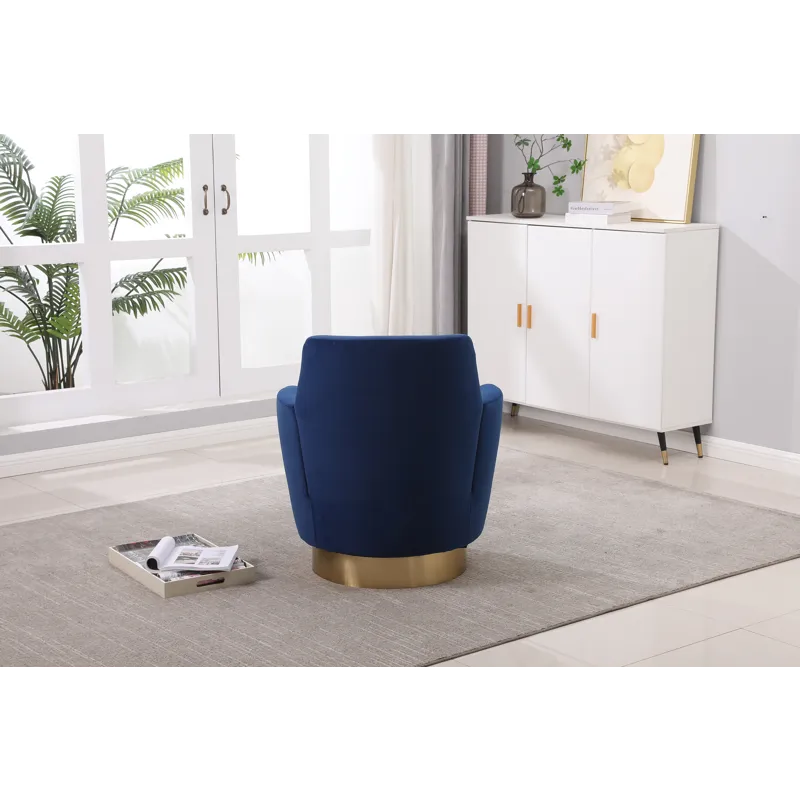 Velvet Swivel Barrel Chair, Swivel Accent Chairs Armchair For Living Room, Reading Chairs For Bedroo