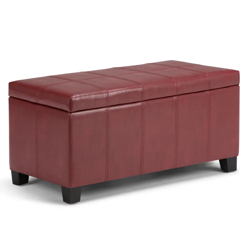 Dover - Storage Ottoman Bench - Radicchio Red
