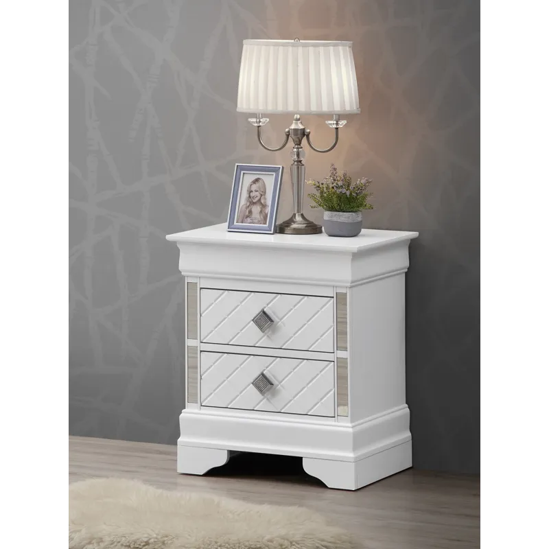 Verona - G6790-N Nightstand - Silver Champagne