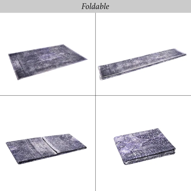 2\' x 3\' Machine Washable Area Rugs, Low-Pile, Non-Slip, Non-Shedding, Foldable, Kid & Pet Friendly