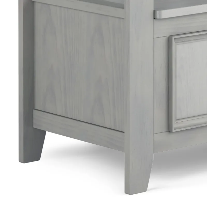 Amherst - Entryway Storage Bench - Fog Grey