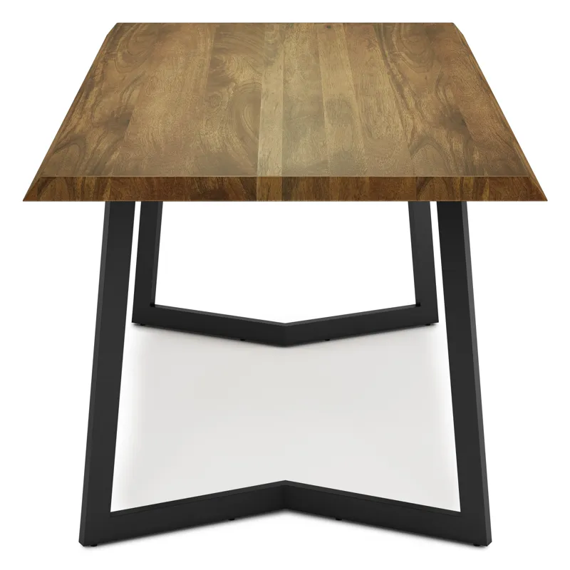 Watkins - Dining Table with Inverted Metal Base - Light Brown