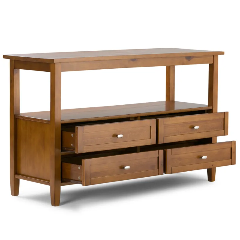 Warm Shaker - Console Sofa Table - Light Golden Brown