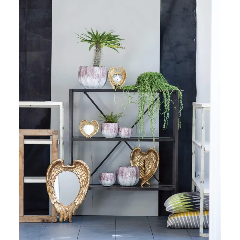 Golden Wing Accent Mirror, Wall Mirror For Living Room - Gold