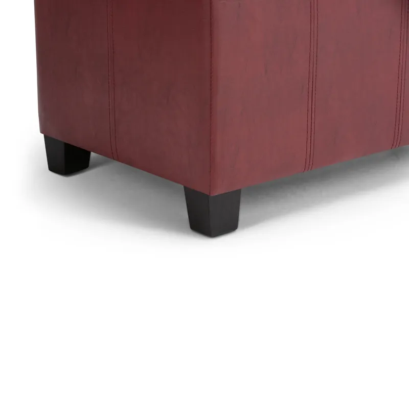 Dover - Storage Ottoman Bench - Radicchio Red