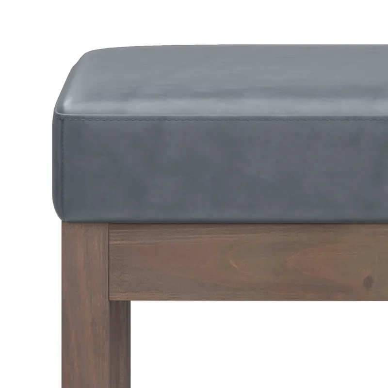 Milltown - Footstool Small Ottoman Bench - Stone Grey
